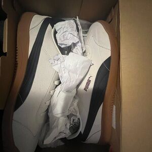 Puma Classic White and Black Sneakers